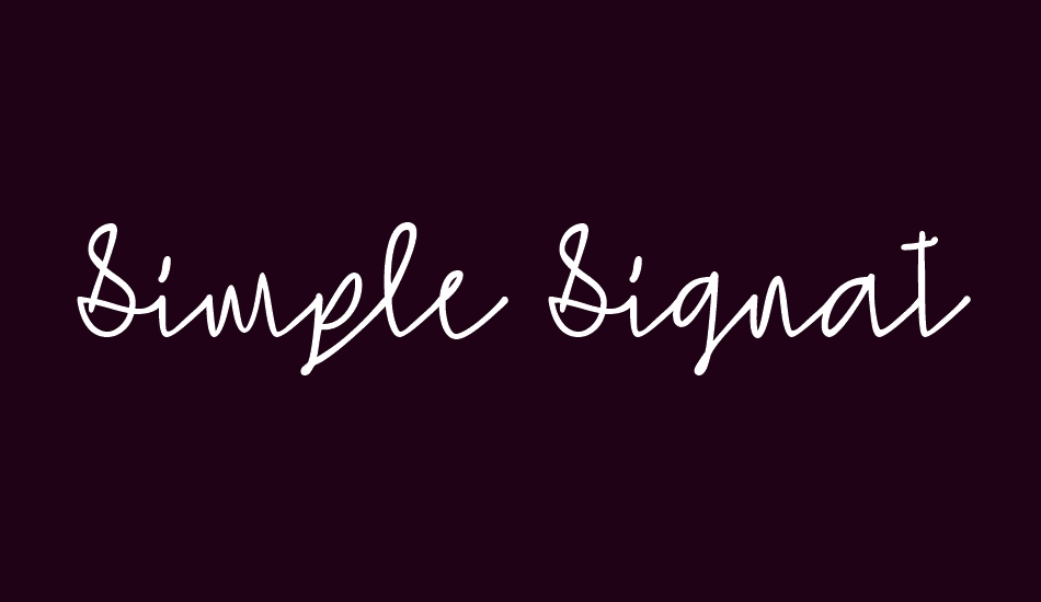 simple-signature font big