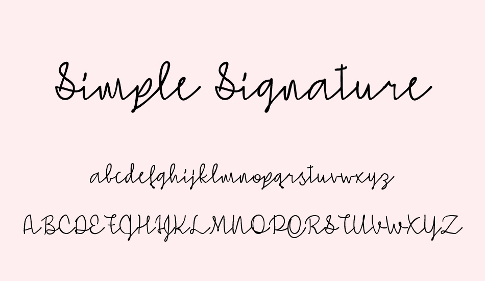simple-signature font