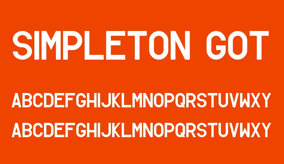 simpleton-gothic font