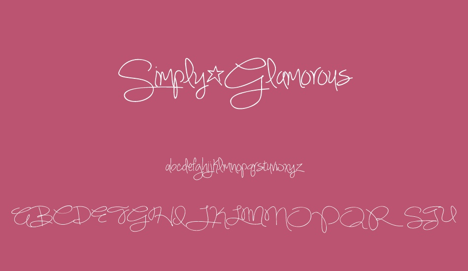 simply-glamorous font