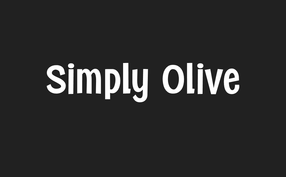 Simply Olive font big