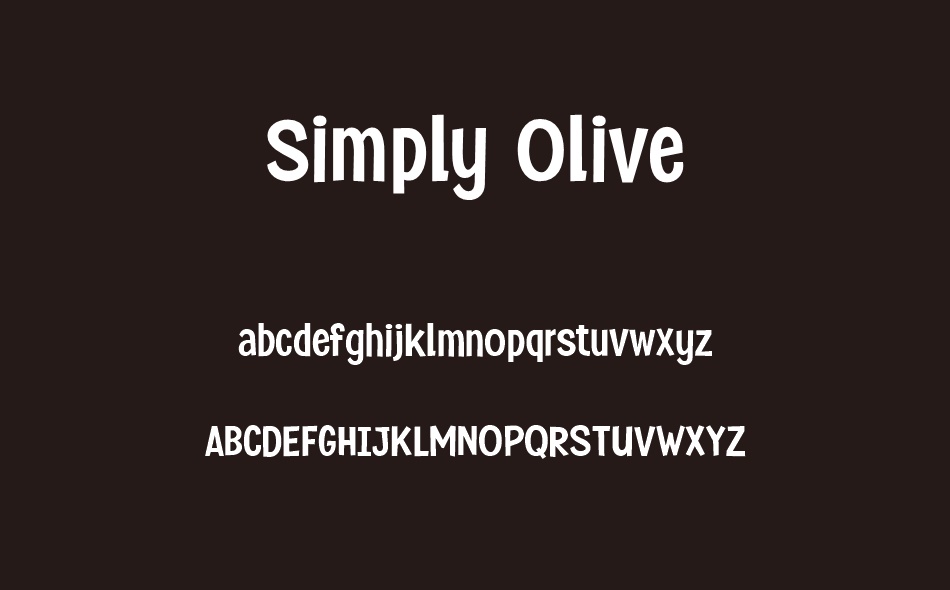 Simply Olive font