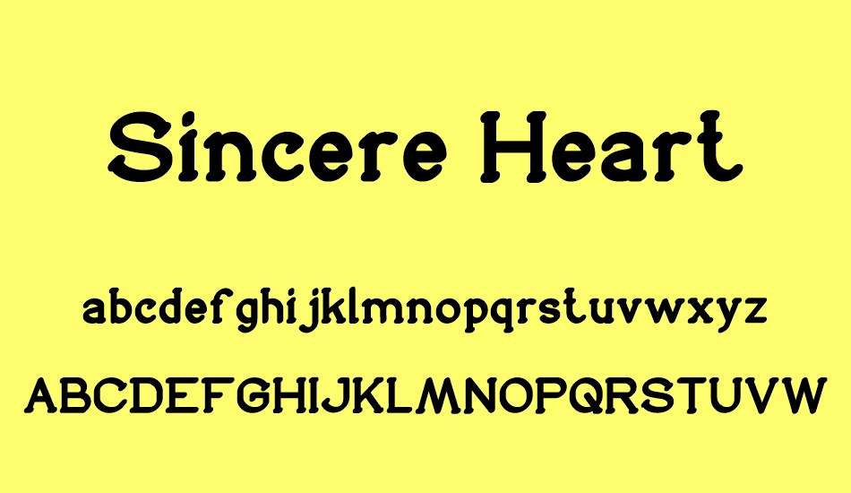 sincere-heart font