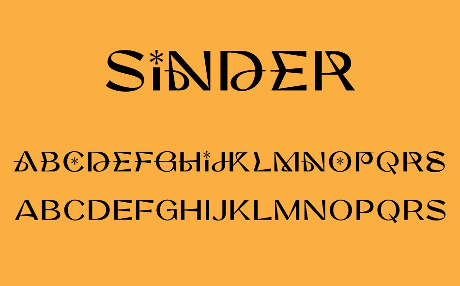 Sinder font