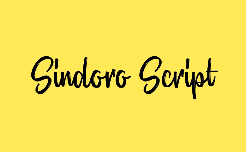 Sindoro Script font big