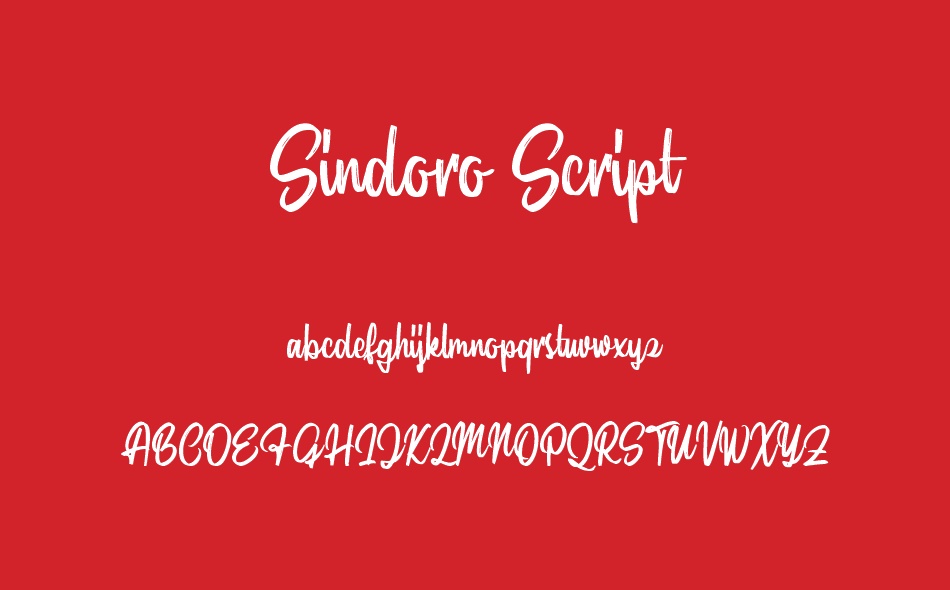 Sindoro Script font