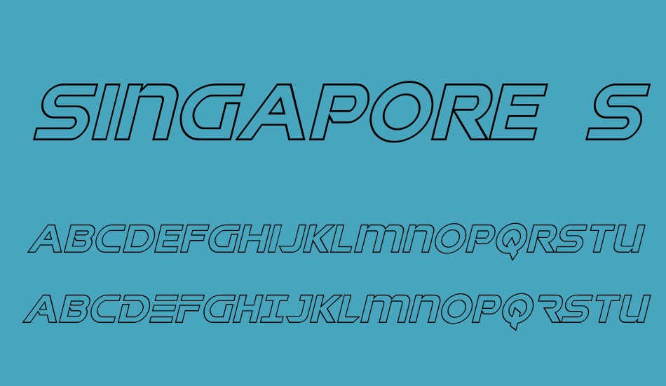 singapore-sling-outline-ıtalic font