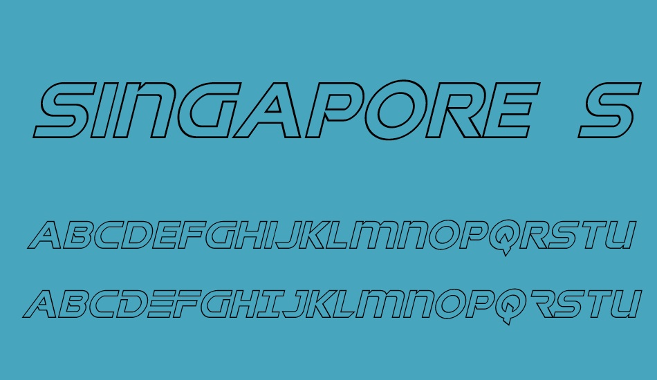 singapore-sling-outline-ıtalic font