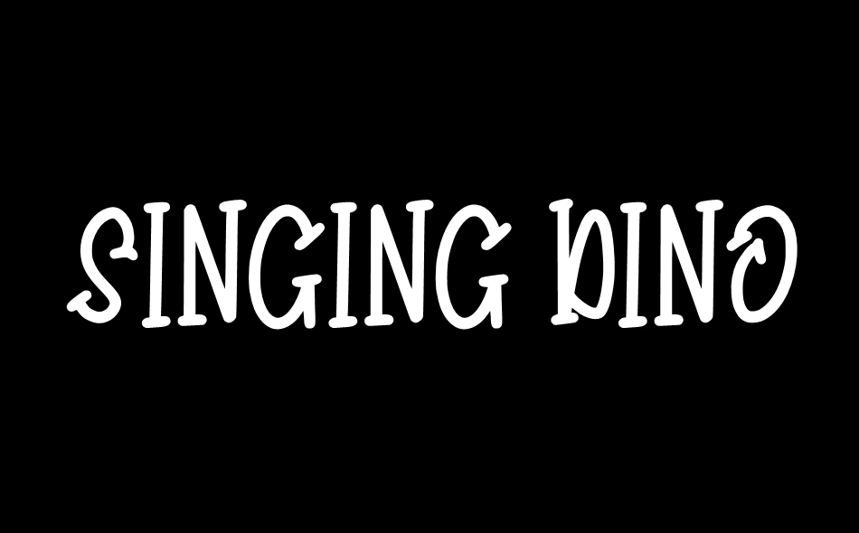 Singing Dino font big