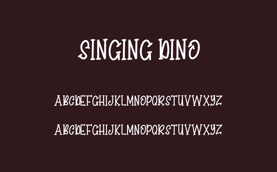 Singing Dino font