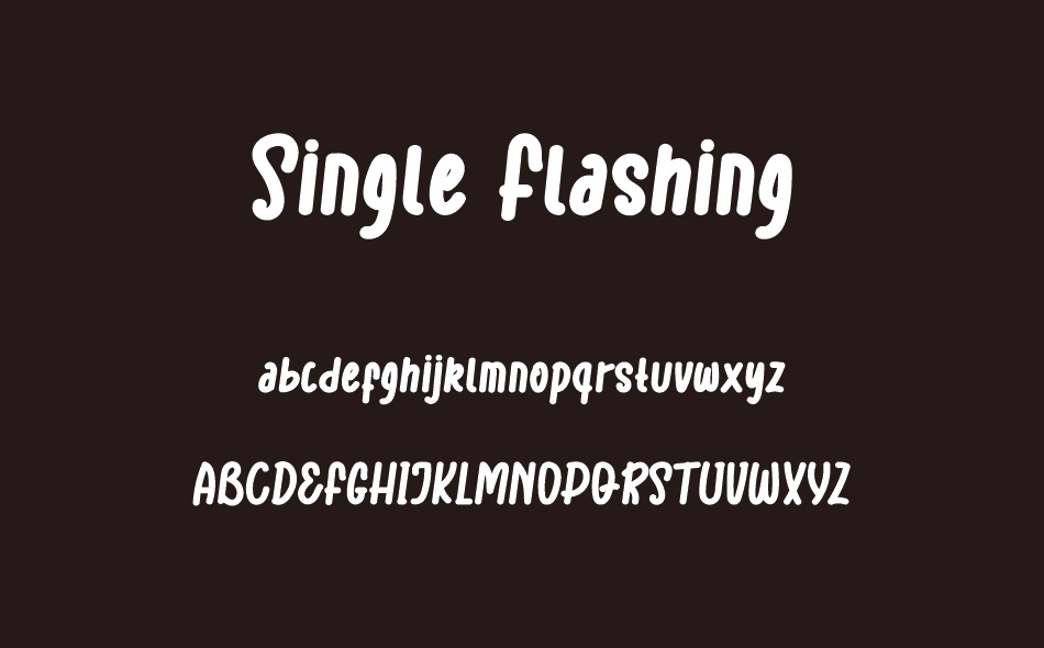 Single Flashing font