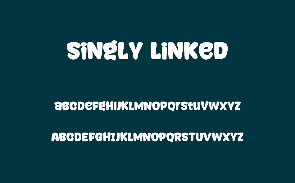 Singly Linked font