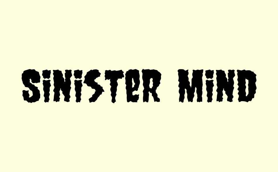 Sinister Mind font big