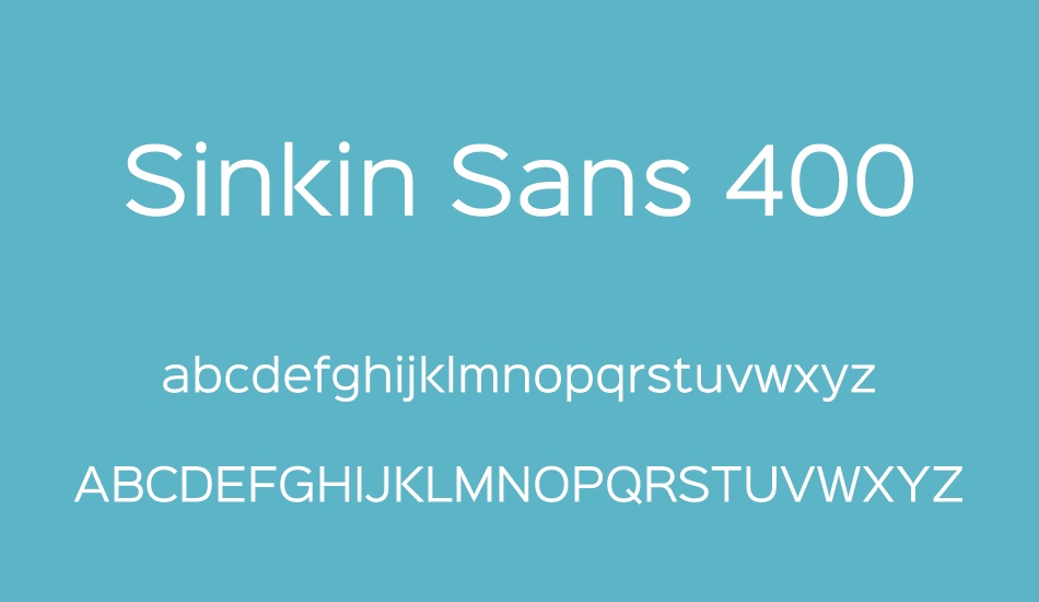 sinkin-sans-400-regular font