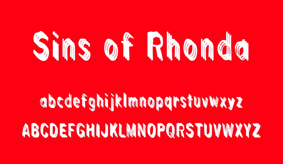 sins-of-rhonda font