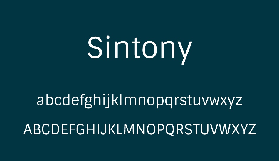 sintony font