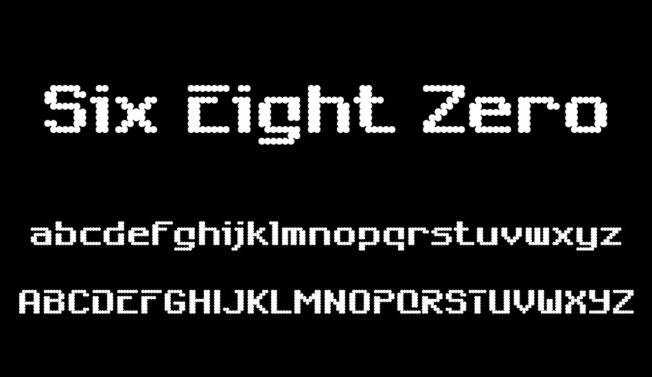 six-eight-zero-nine-chargen font