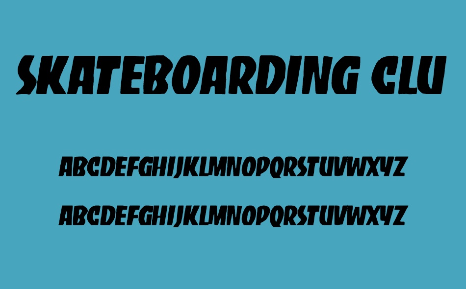 Skateboarding Club font