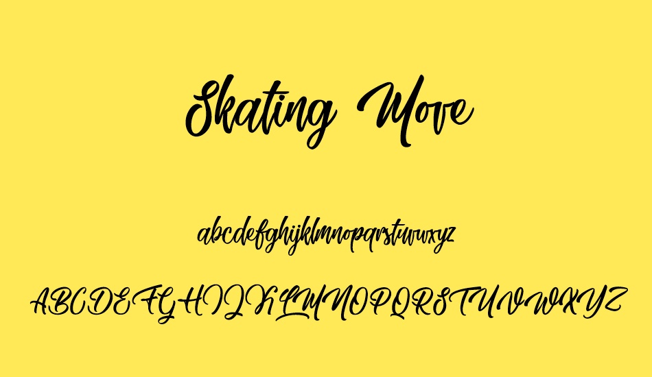 skating-move font
