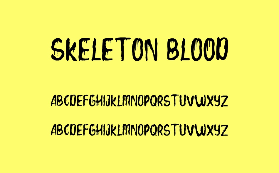 Skeleton Blood font