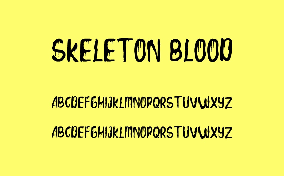 Skeleton Blood font
