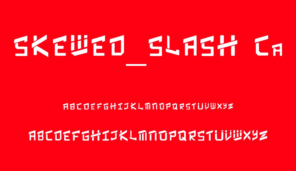 skewed-slash-calligraphr font