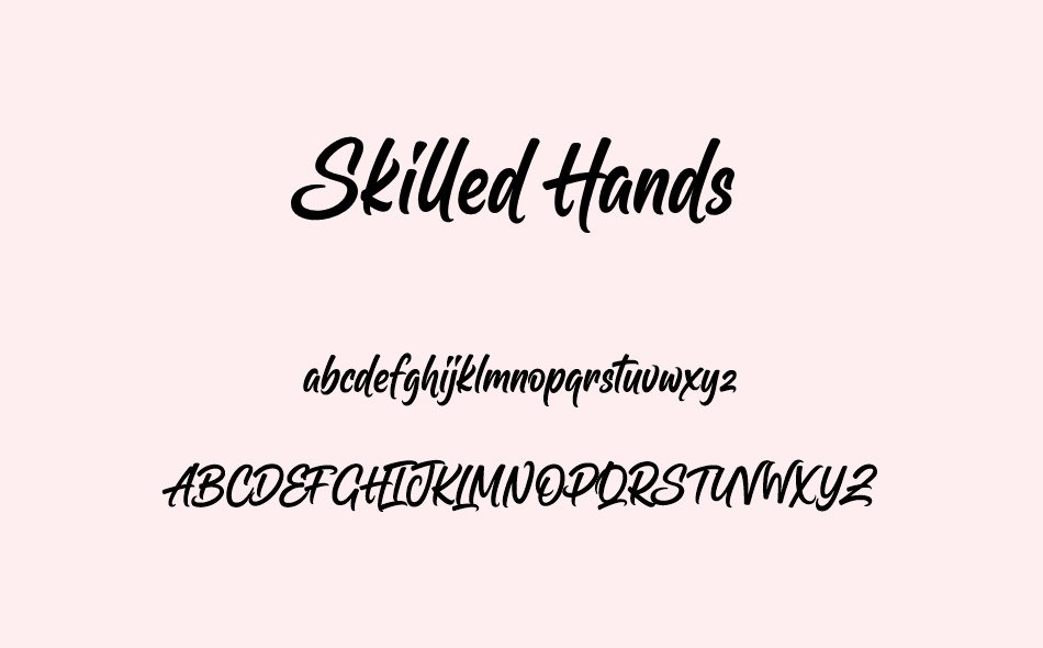 Skilled Hands font