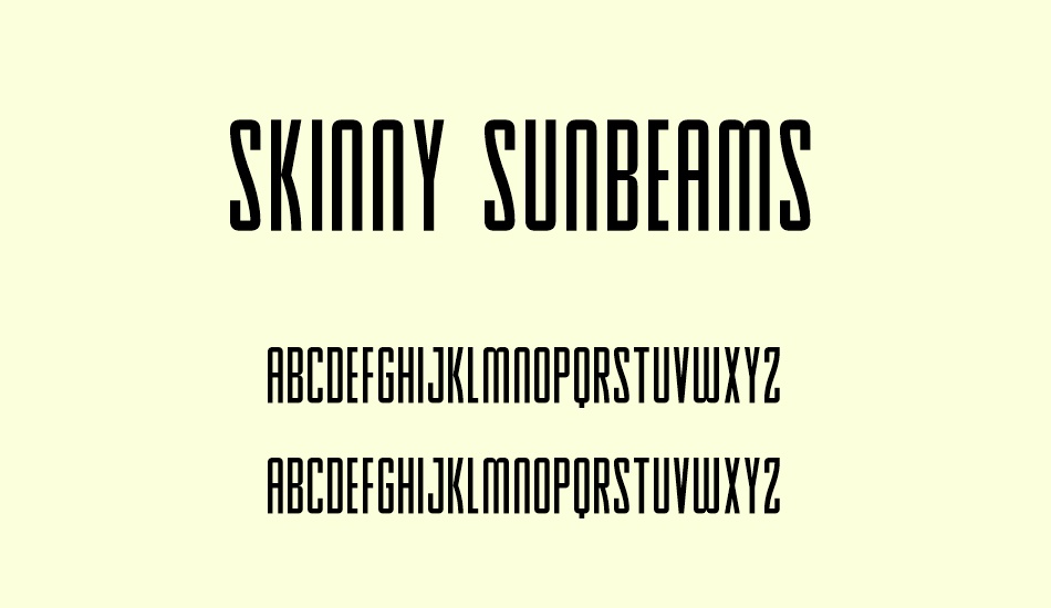 skinny-sunbeams font