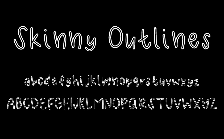 Skinny Outlines font