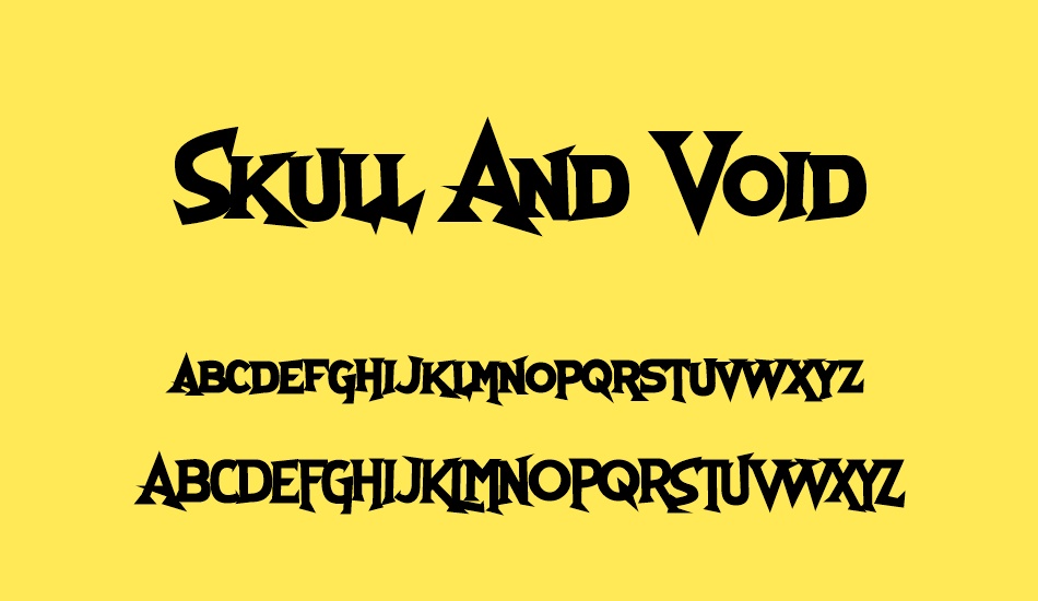 skull-and-void font