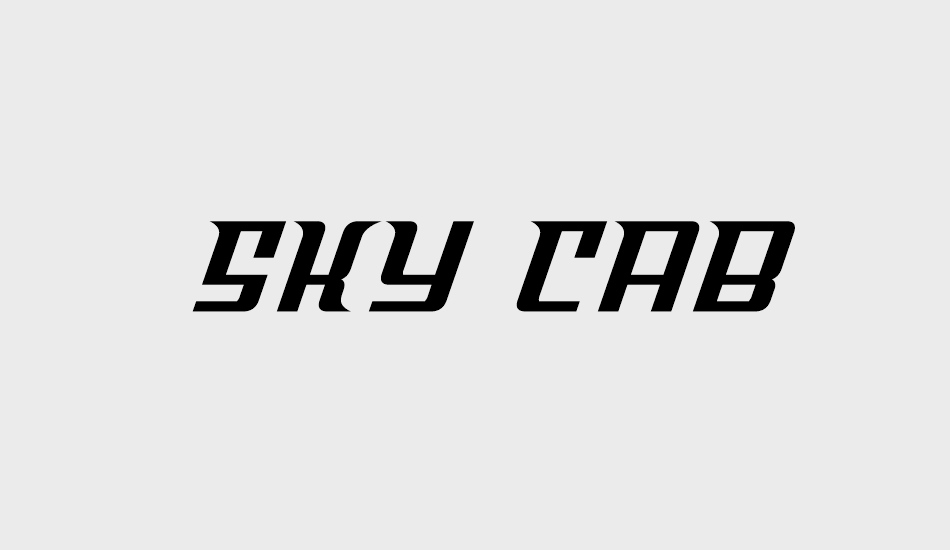 sky-cab font big
