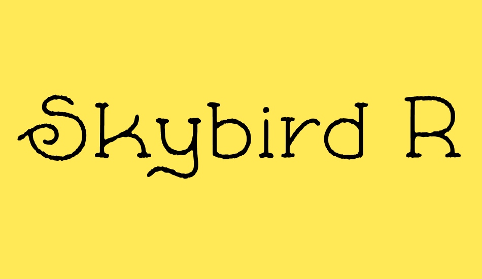 skybird-rough font big