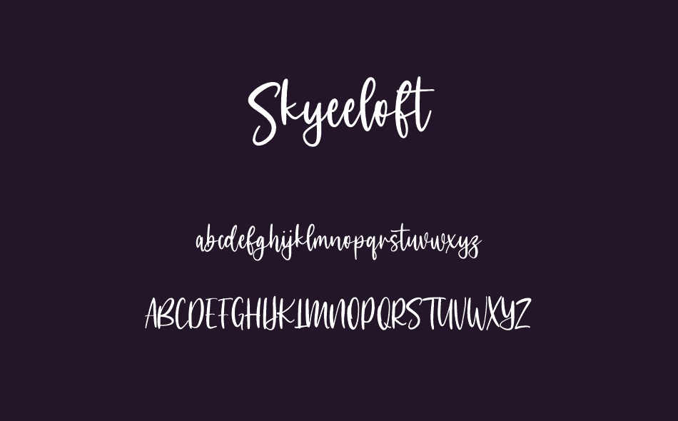 Skyeeloft font