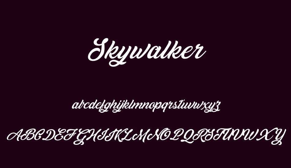 skywalker-personal-use font