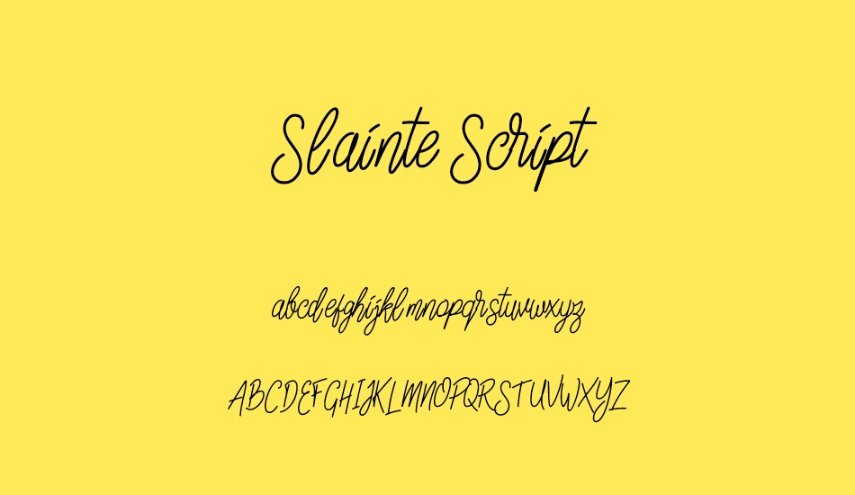 slainte-script-demo font