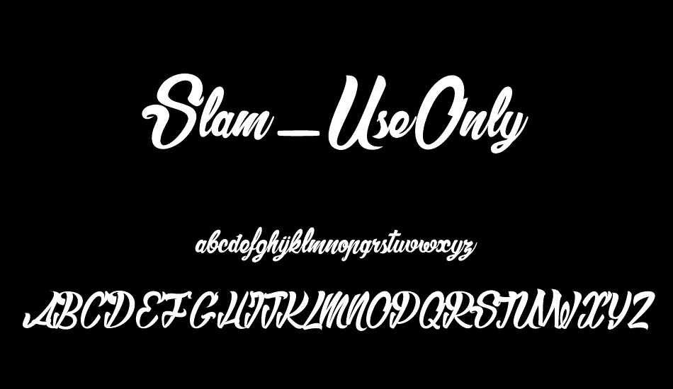 slam-personaluseonly font