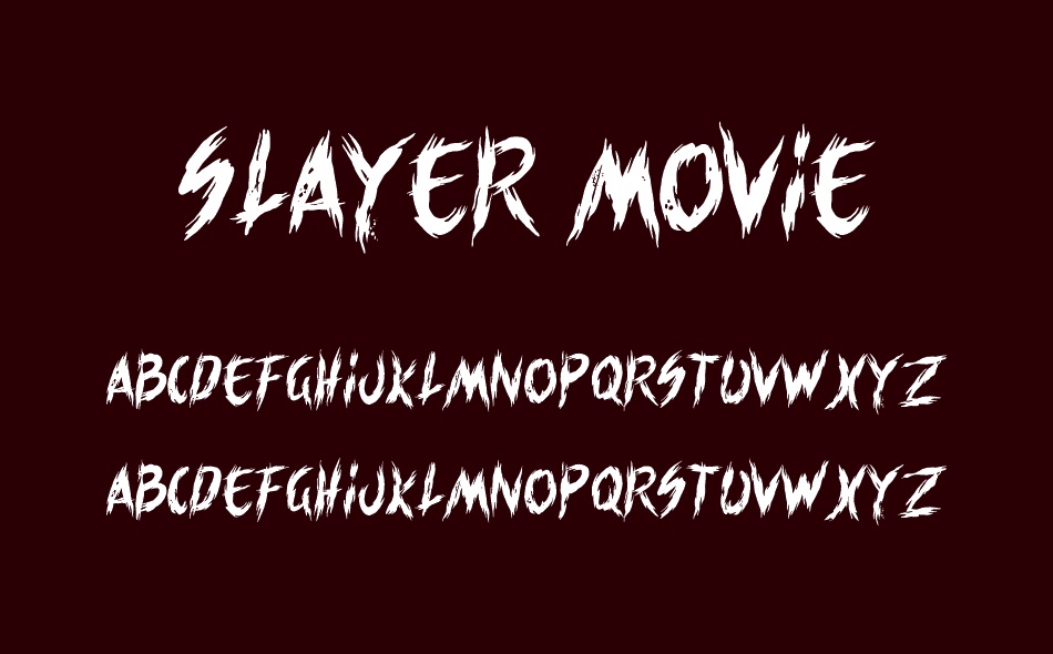 Slayer movie font