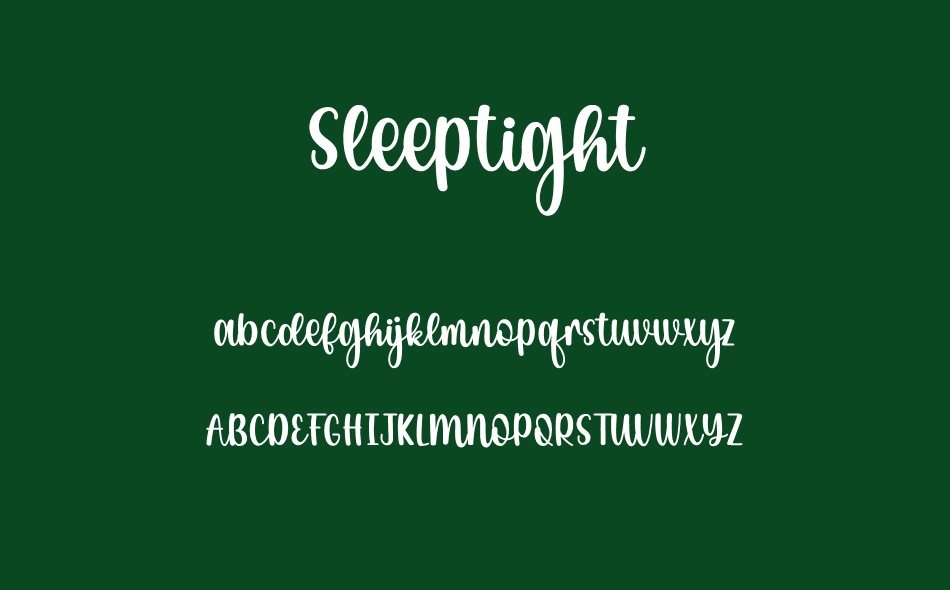 Sleeptight Display font