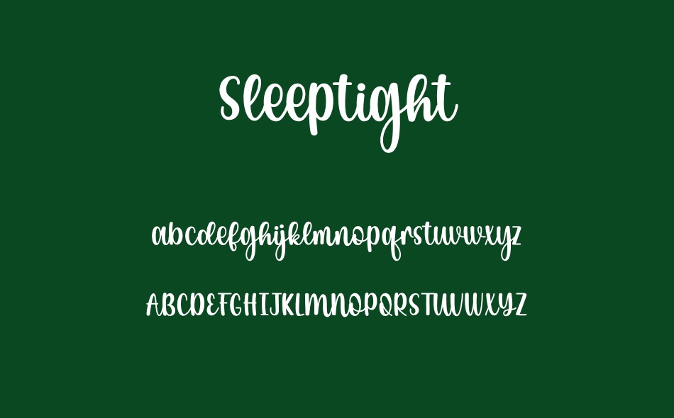 Sleeptight font
