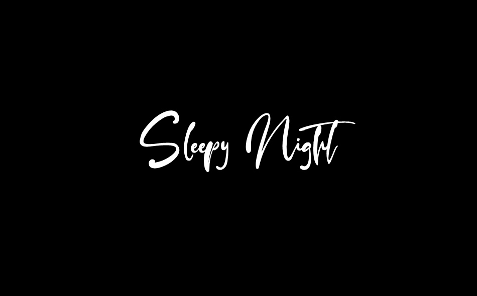 Sleepy Night font big