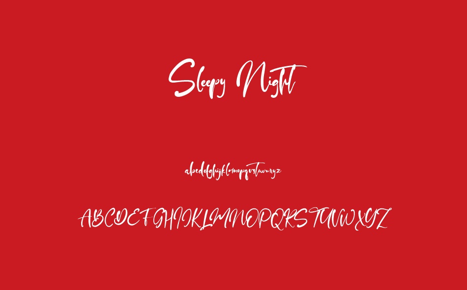 Sleepy Night font