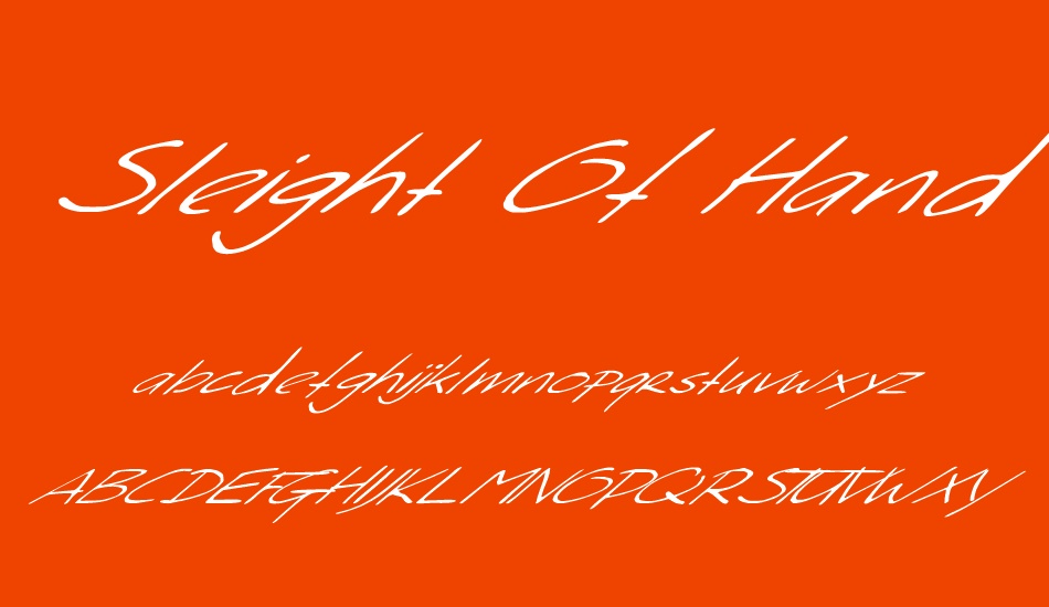 sleight-of-hand font