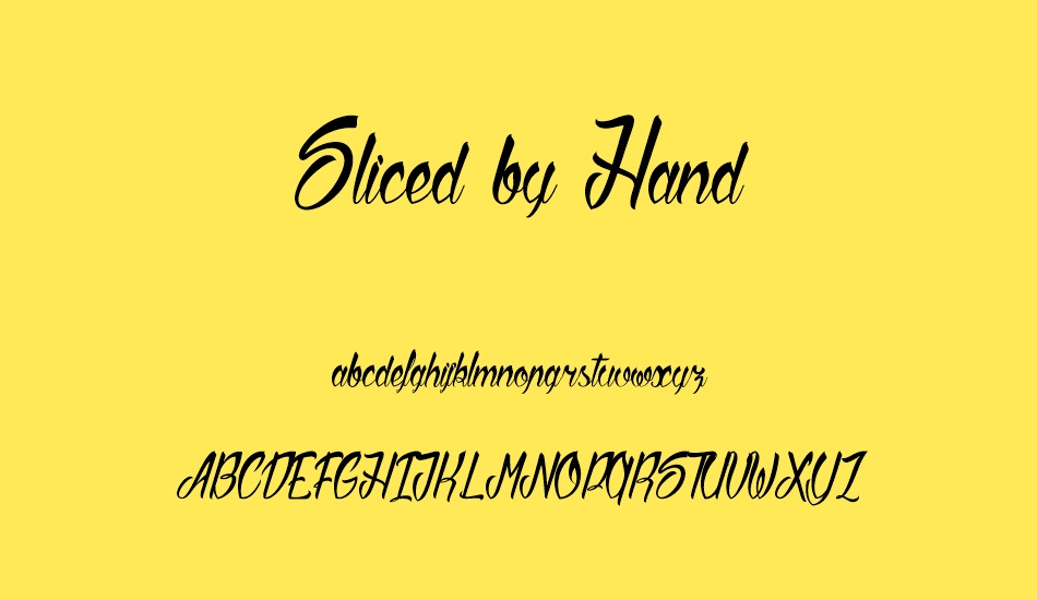 sliced-by-hand font