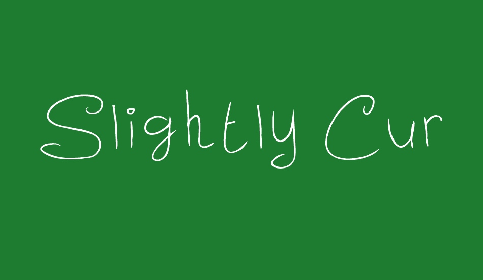 slightly-cursive-characters font big