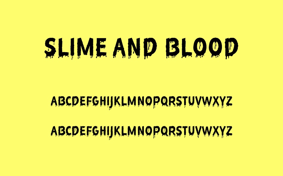 Slime And Blood font