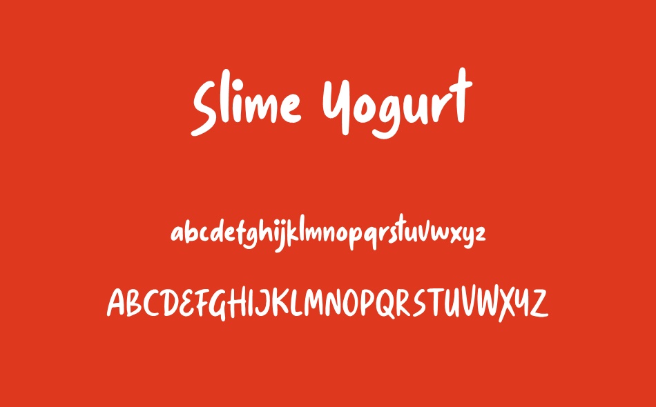 Slime Yogurt font