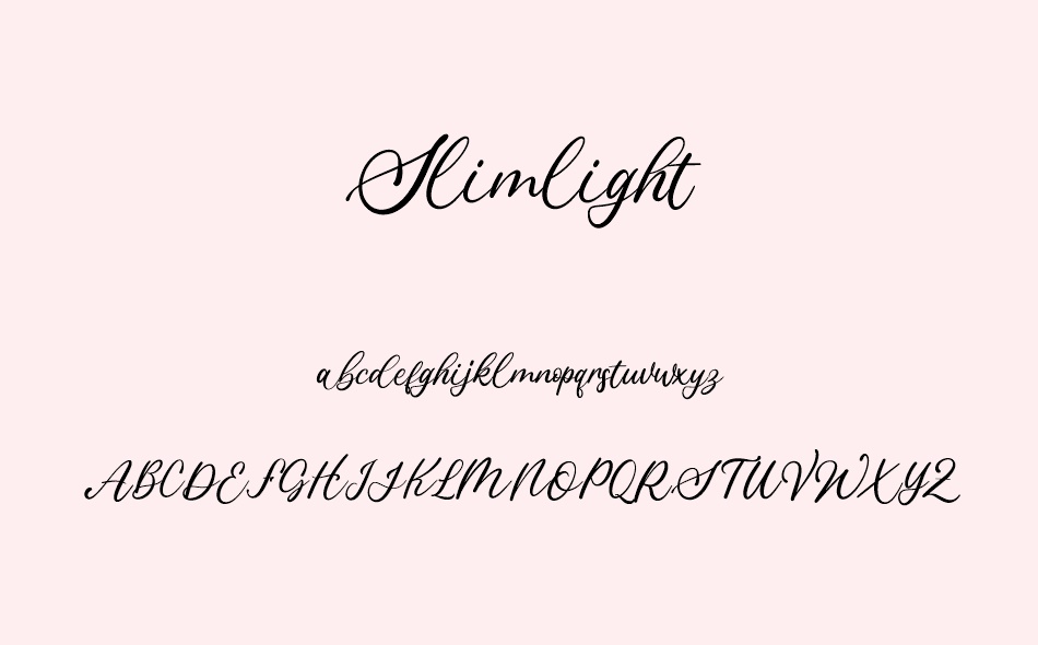 Slimlight font