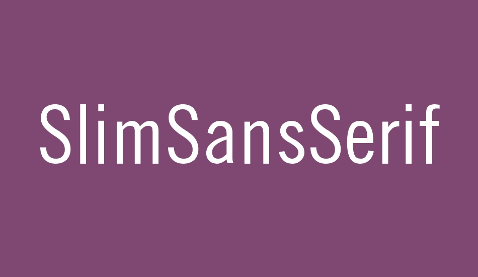 slimsansserif font big