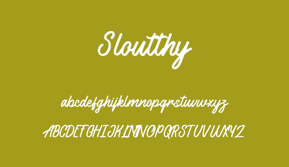sloutthy font