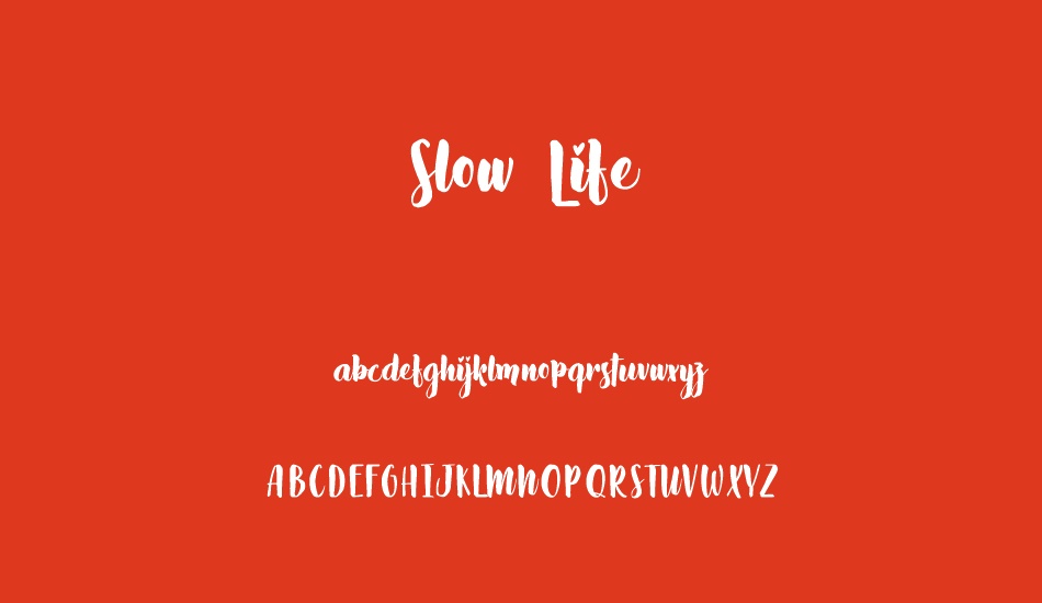 slow-life font